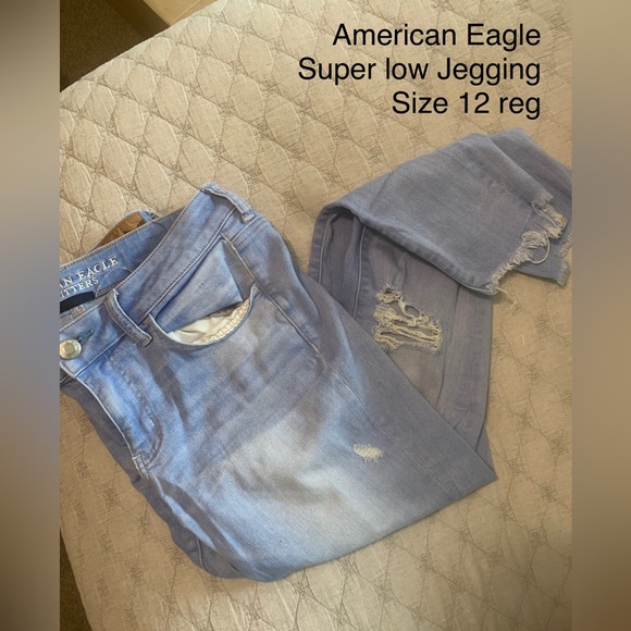 American eagle jeans/jeggings size 10-12 - Picture 3 of 9